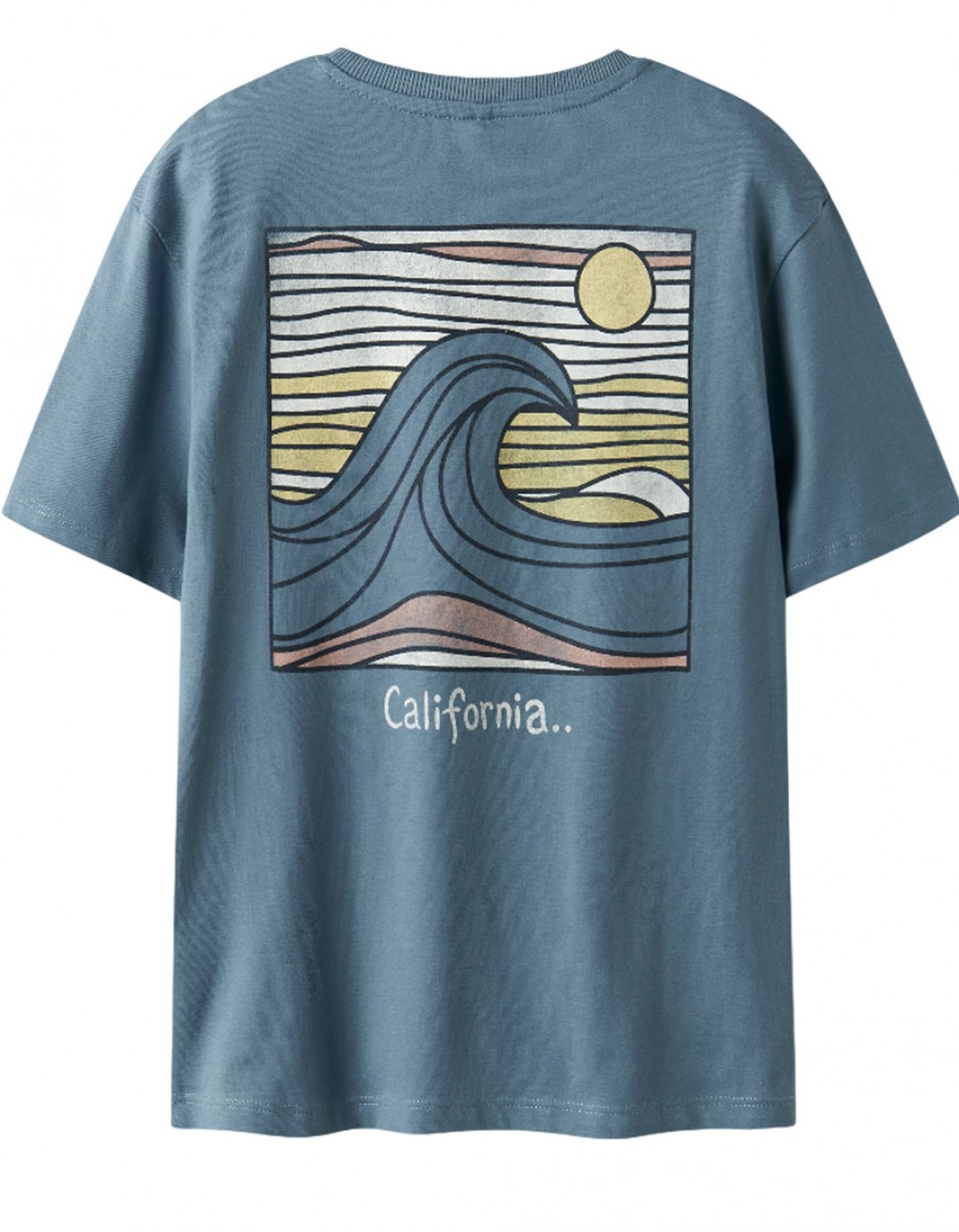 Παιδική μπλούζα κοντομάνικη γκρισιέλ με σχέδιο για αγόρι 8-14 ετών