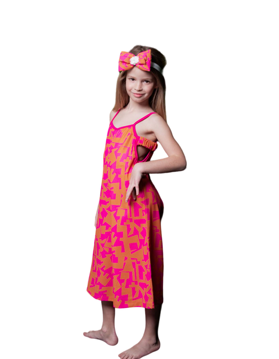 Ολόσωμη φόρμα για κορίτσι πορτοκαλί,100%pes.Regular Fit.