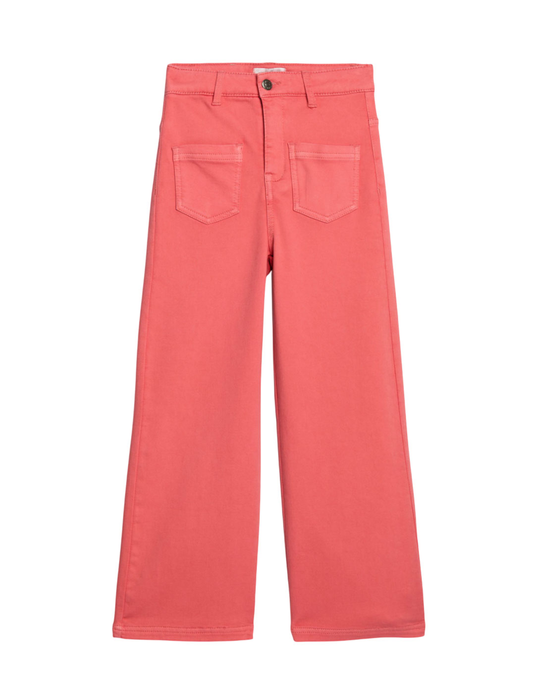 Παιδικό παντελόνι κορίτσι σε φαρδιά γραμμή ροζ  φλαμίνγκο.Regular Fit.