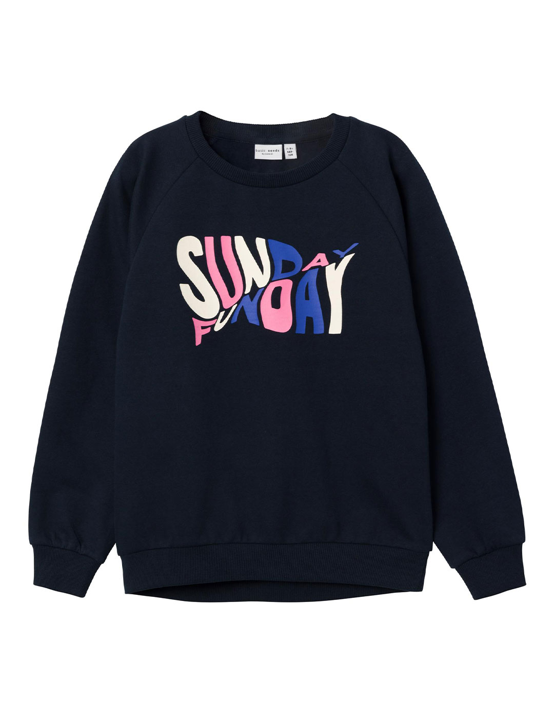 Παιδικό φούτερ για κορίτσι, μπλε, Regular Fit, 100% βαμβάκι.