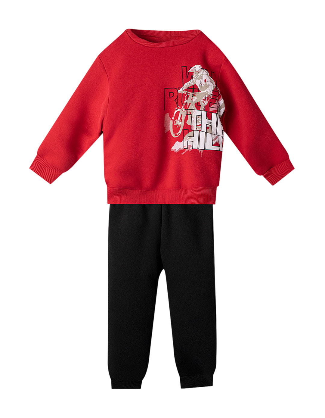 Παιδική Φόρμα Αγόρι Κόκκινο-Μαύρο NEK Kidswear 6-16 Ετών.Regular Fit.