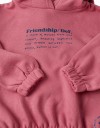 Μπλούζα φούτερ  με κουκούλα για  κορίτσι  'FRIENDSHIP', σκούρο ροζ, Slim Fit, 40% βαμβάκι, 60% πολυεστέρας. Μπλούζα φούτερ  με κουκούλα για  κορίτσι  'FRIENDSHIP', σκούρο ροζ, Slim Fit, 40% βαμβάκι, 60% πολυεστέρας.
