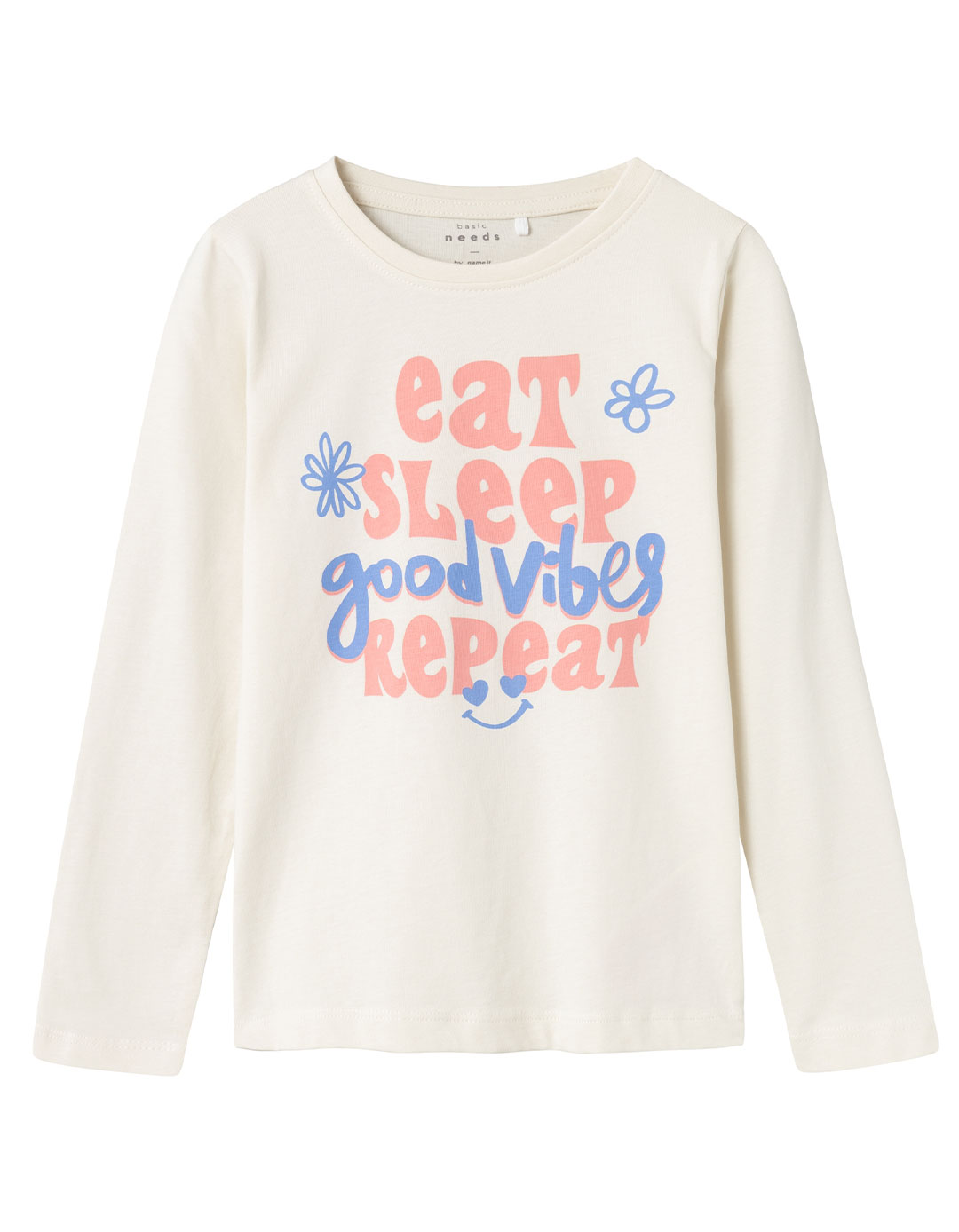 Παιδική μπλούζα name it για κορίτσι, εκρού, Regular Fit, 100% βαμβάκι. Παιδική μπλούζα name it για κορίτσι, εκρού, Regular Fit, 100% βαμβάκι.