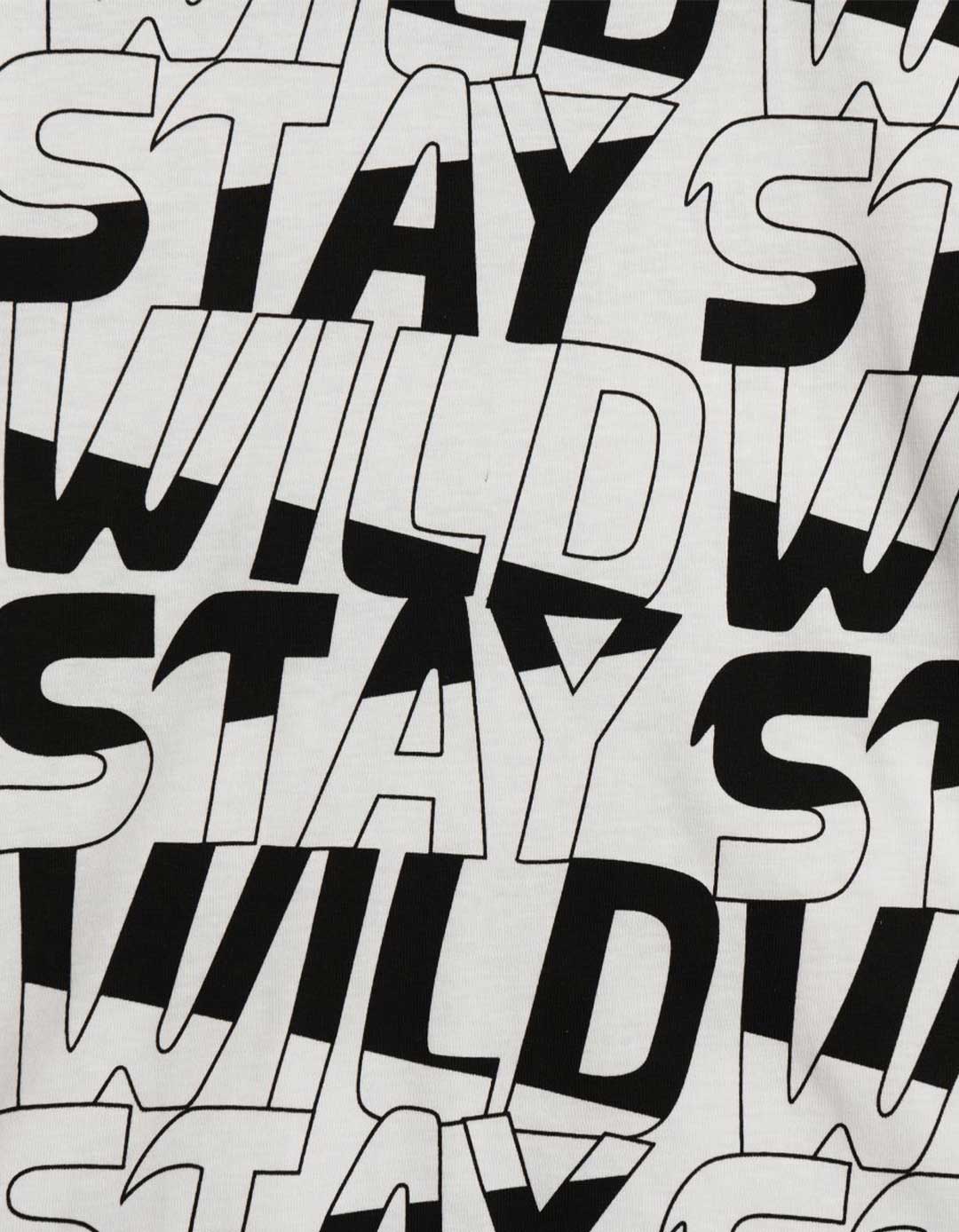 Λευκή παιδική μπλούζα αγοριού με τύπωμα STAY WILD