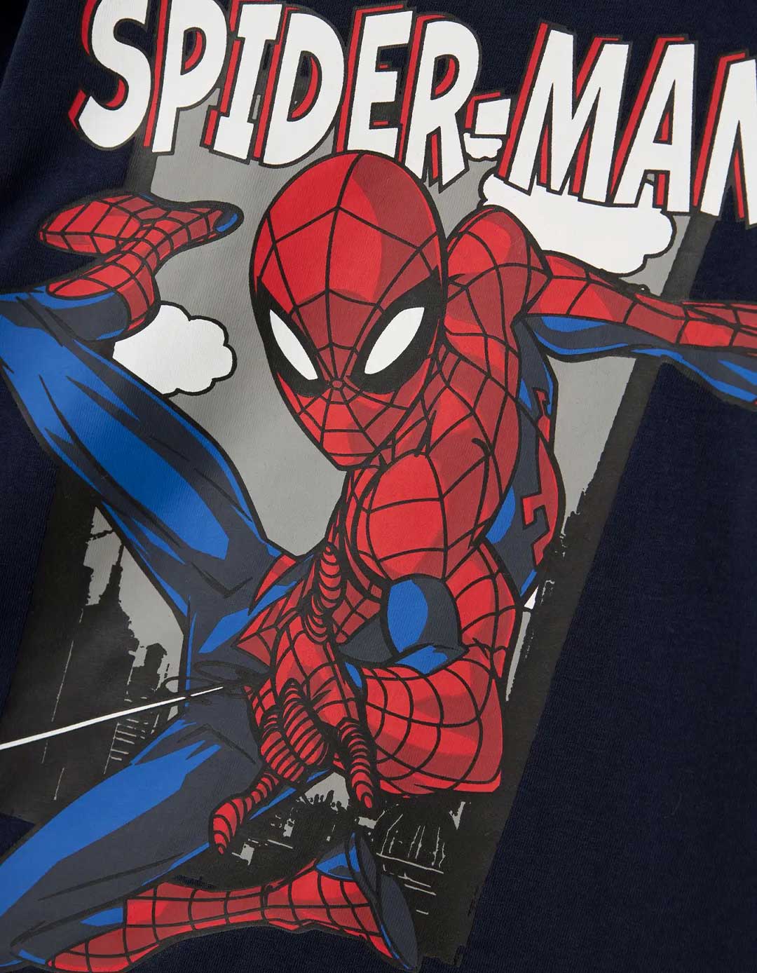 Μακρυμάνικη μπλούζα μπλε με τύπωμα Spider-Man για αγόρι