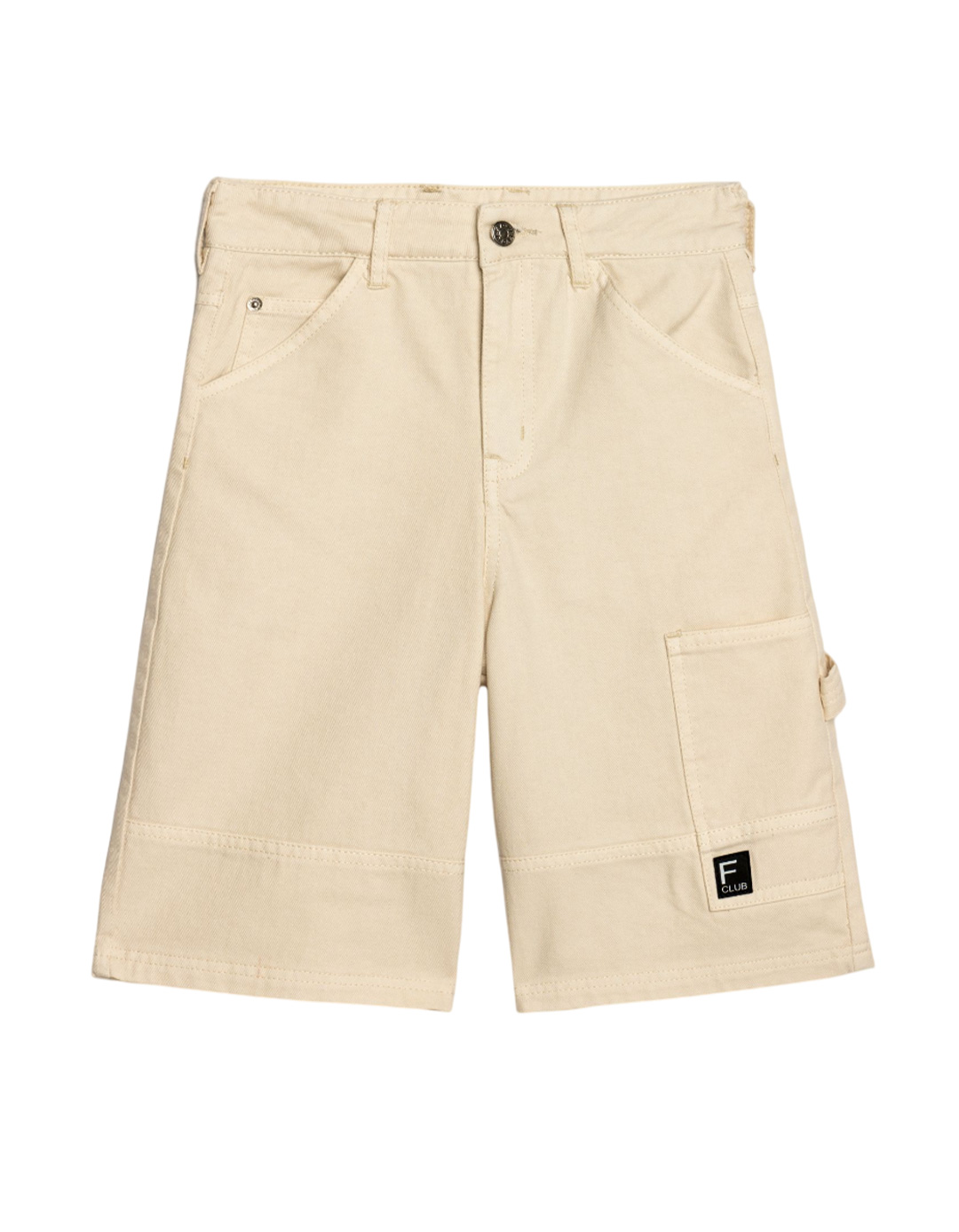 Παιδική μπεζ cargo βερμούδα για αγόρι με πλαϊνές τσέπες.Regular Fit. Παιδική μπεζ cargo βερμούδα για αγόρι με πλαϊνές τσέπες.Regular Fit.