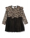 Παιδικό φόρεμα leopard με τούλι και χρυσό γκλίτερ Funky Kids