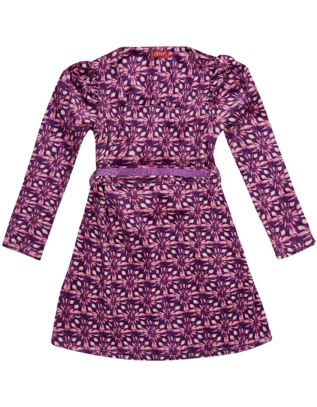 Χειμερινό φόρεμα για κορίτσι σε μωβ χρώμα, Slim Fit, 92%Pes 8%El.