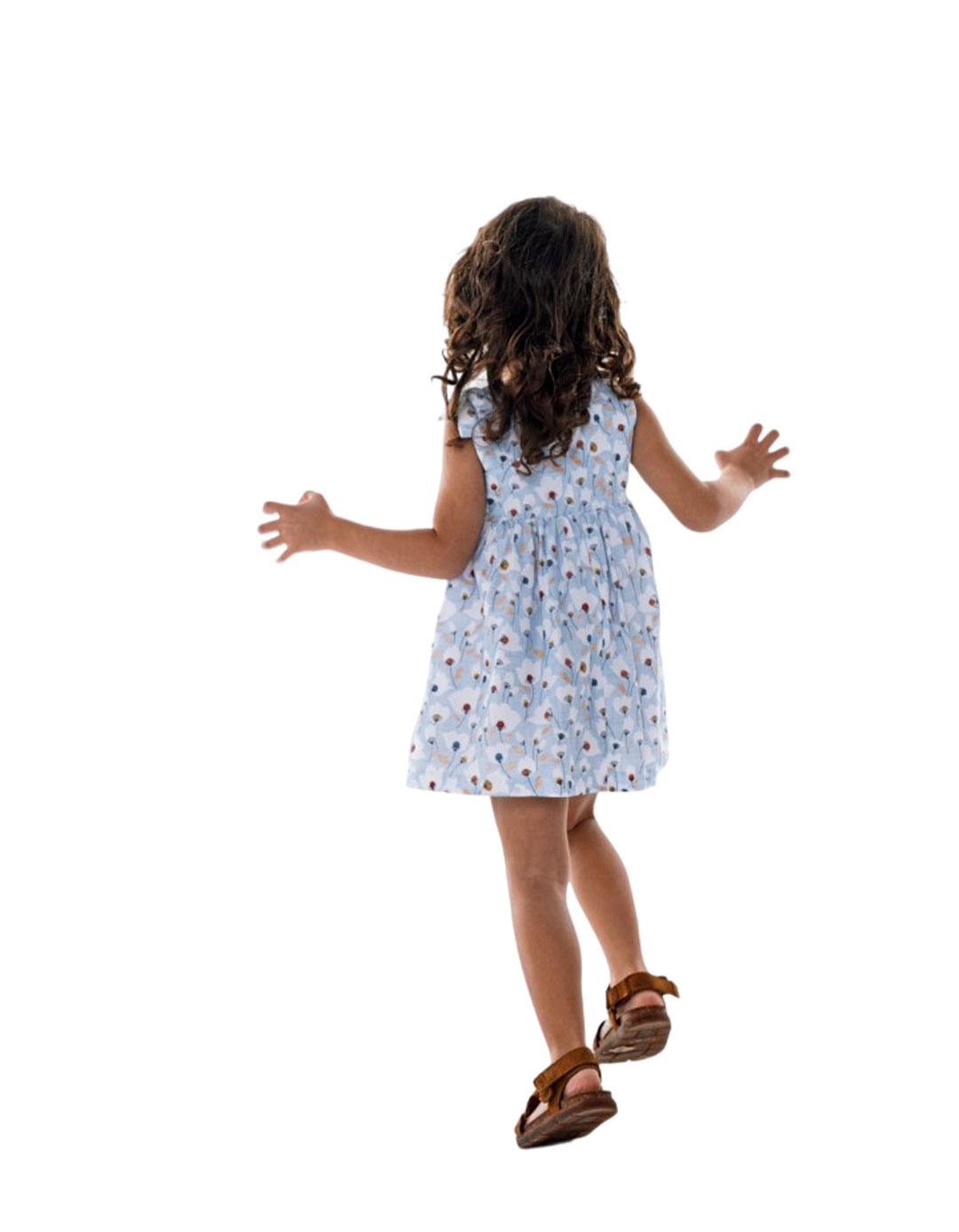 Παιδικό φόρεμα ποπλίνα σιελ Regular Fit, 20% βαμβάκι, 80% πολυεστέρας.