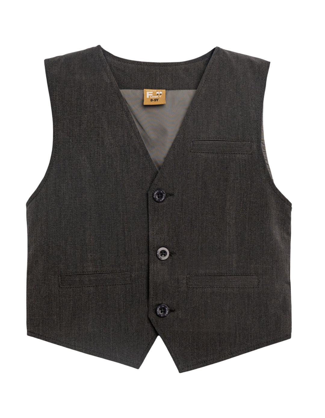 Παιδικό γιλέκο Funky Kids ανθρακί.Regular Fit.