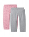Πακέτο με δύο ζευγάρια κολάν για κορίτσι, ροζ/γκρι, Slim Fit, 95% βαμβάκι, 5% ελαστάνη. Πακέτο με δύο ζευγάρια κολάν για κορίτσι, ροζ/γκρι, Slim Fit, 95% βαμβάκι, 5% ελαστάνη.