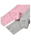 Πακέτο με δύο ζευγάρια κολάν για κορίτσι, ροζ/γκρι, Slim Fit, 95% βαμβάκι, 5% ελαστάνη. Πακέτο με δύο ζευγάρια κολάν για κορίτσι, ροζ/γκρι, Slim Fit, 95% βαμβάκι, 5% ελαστάνη.