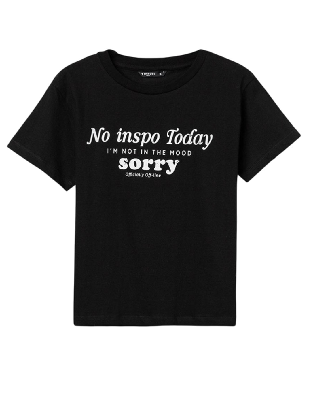 Παιδικό Μαύρο Κοντομάνικο T-Shirt με Στάμπα – TIFFOSI.Regular Fit,100% βαμβάκι. Παιδικό Μαύρο Κοντομάνικο T-Shirt με Στάμπα – TIFFOSI.Regular Fit,100% βαμβάκι.