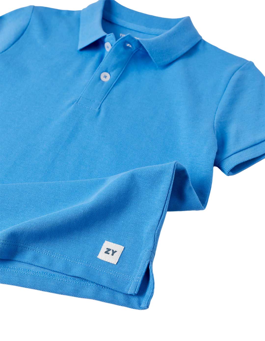 Παιδικό σιέλ polo μπλουζάκι Zippy για αγόρι