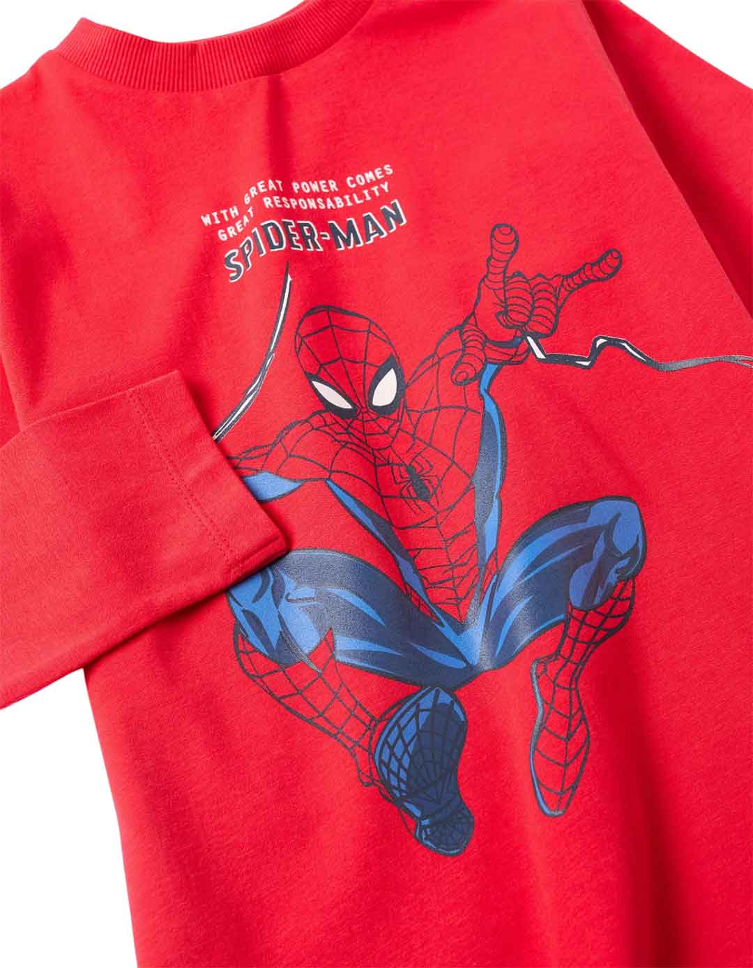 Παιδικό κόκκινο μπλουζάκι Spider-Man με μακριά μανίκια