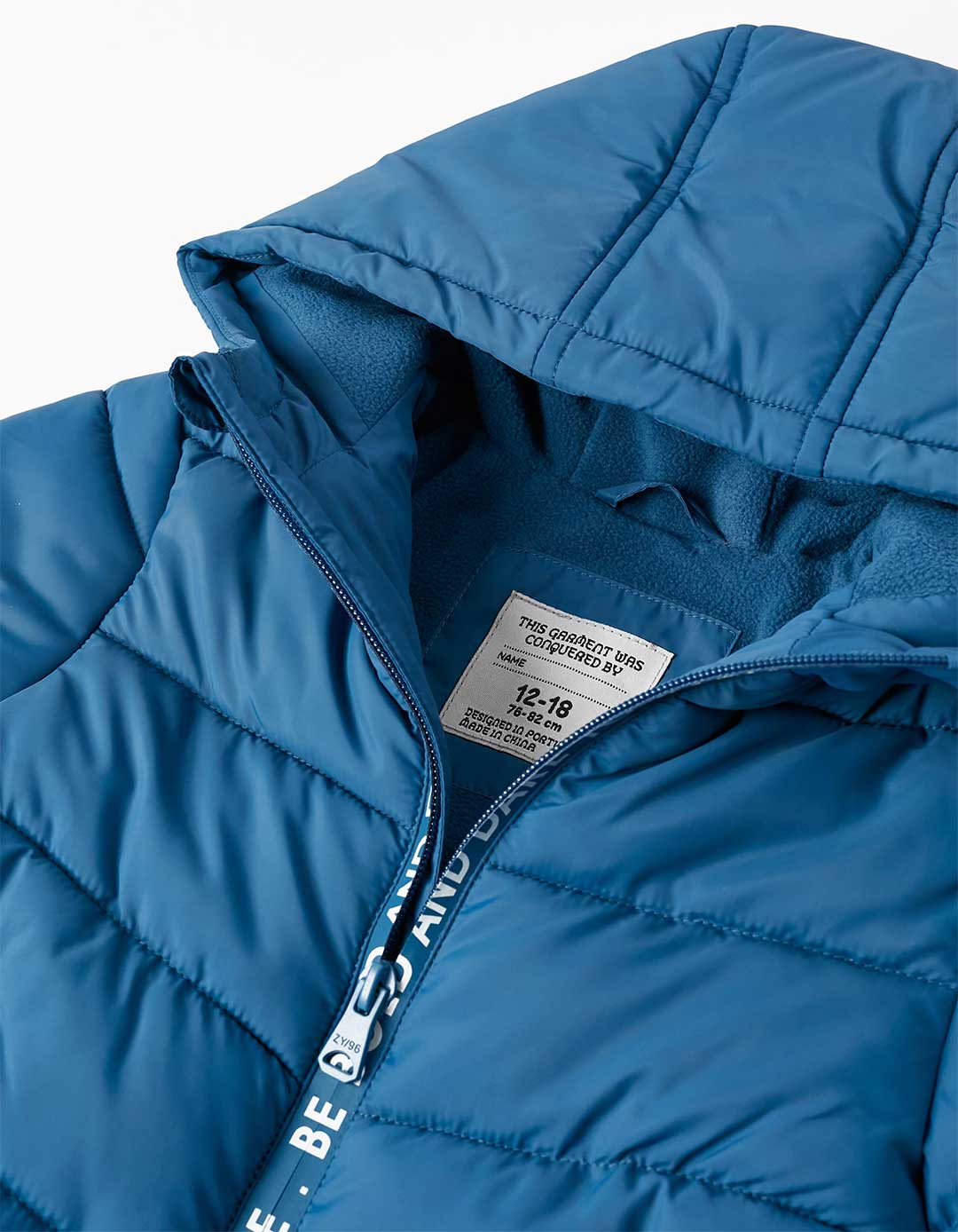 Μπουφάν με επένδυση για αγόρι 'BE BOLD', γαλάζιο, Slim Fit, 100% πολυεστέρας.