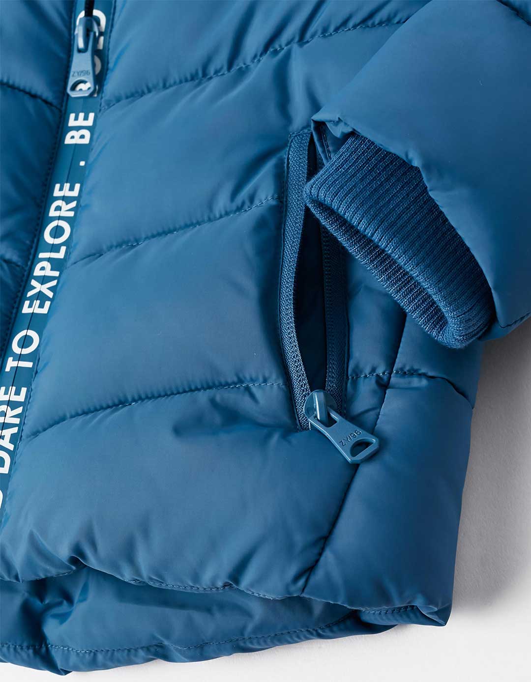 Μπουφάν με επένδυση για αγόρι 'BE BOLD', γαλάζιο, Slim Fit, 100% πολυεστέρας.