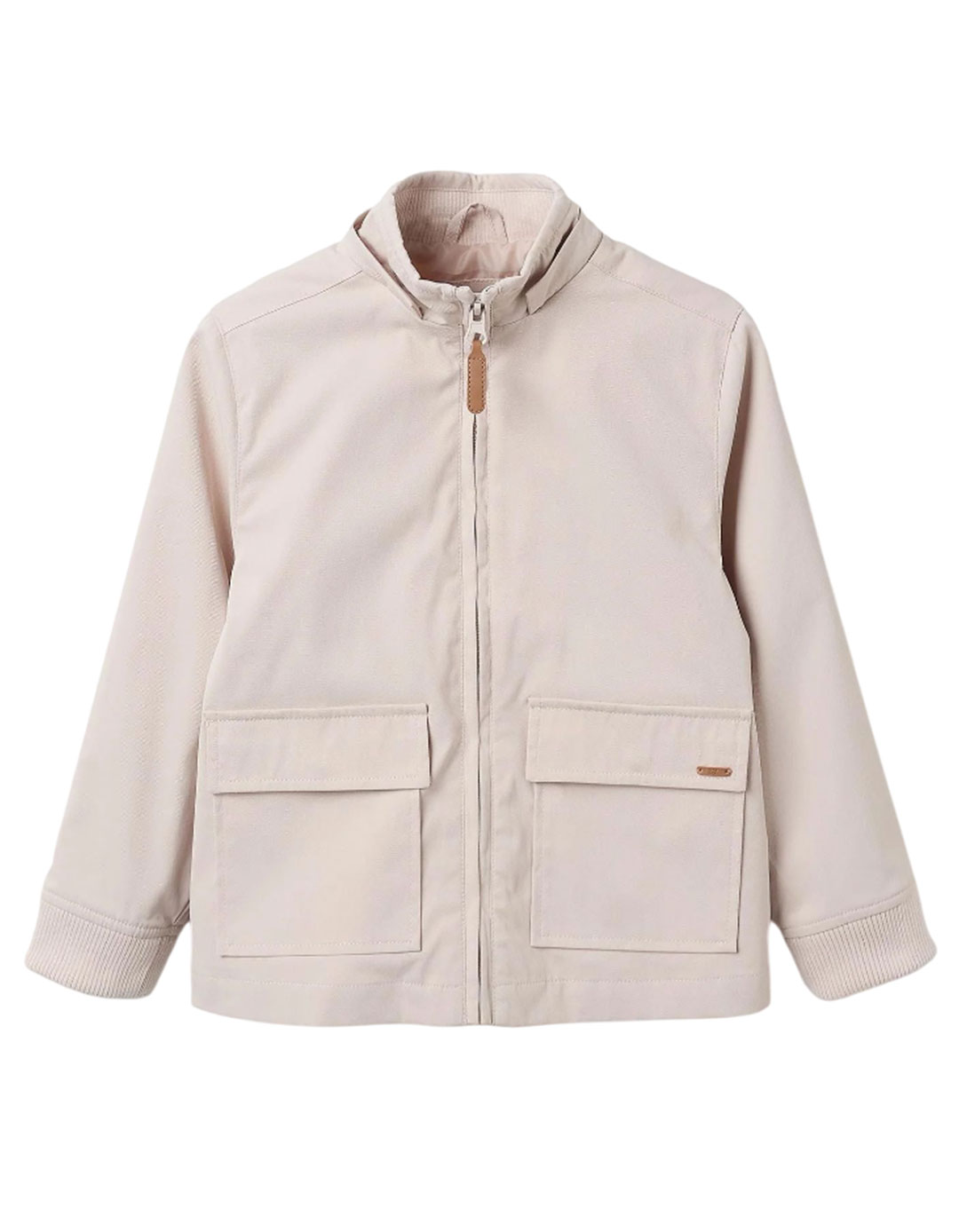 Παιδικό μπουφάν Zippy με αποσπώμενη κουκούλα, μπεζ,Slim Fit,100% πολυέστερ.