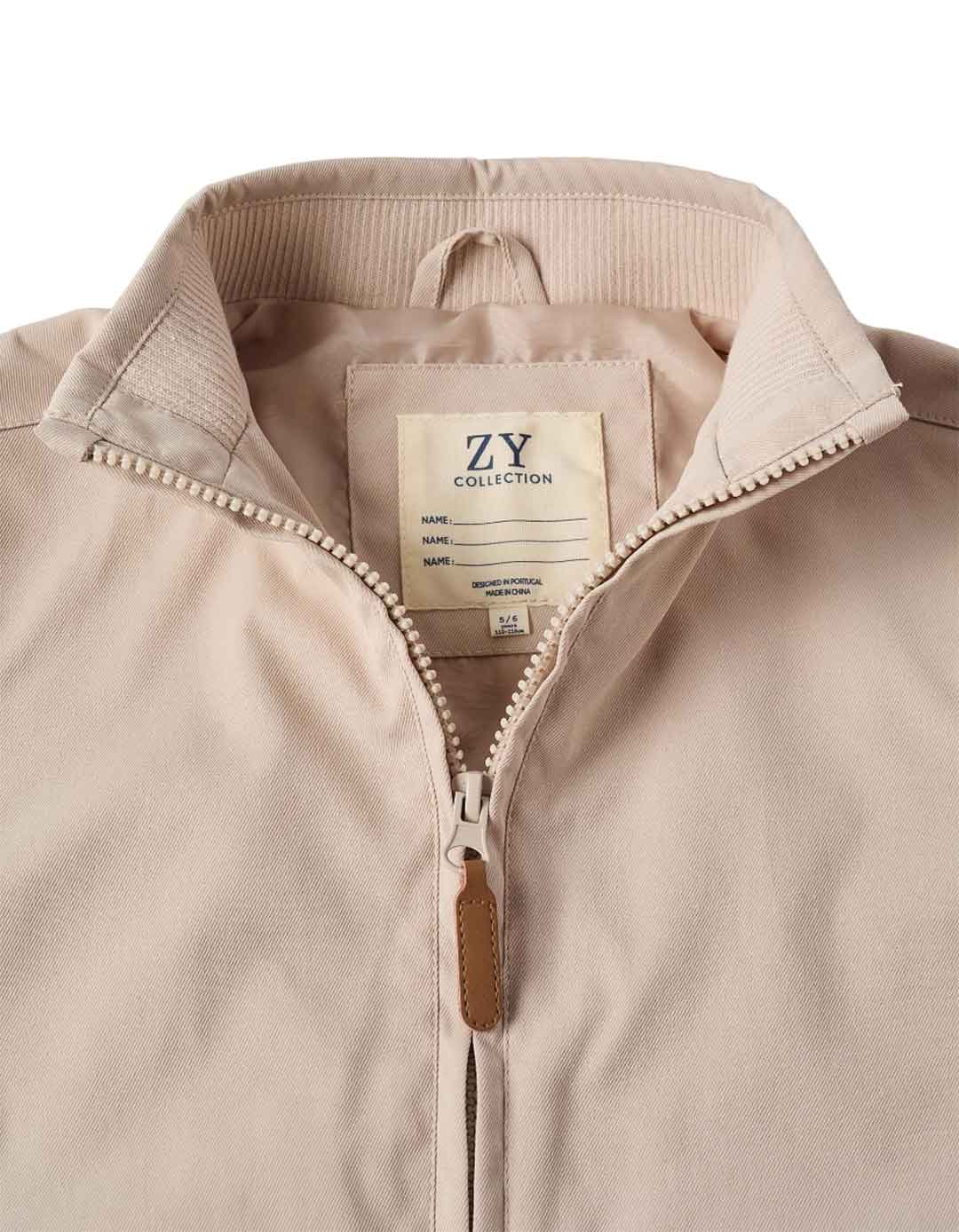 Παιδικό Μπουφάν Μπεζ ZIPPY για Αγόρι 4-14 Ετών Παιδικό μπεζ μπουφάν για αγόρια άνοιξη και καλοκαίρι