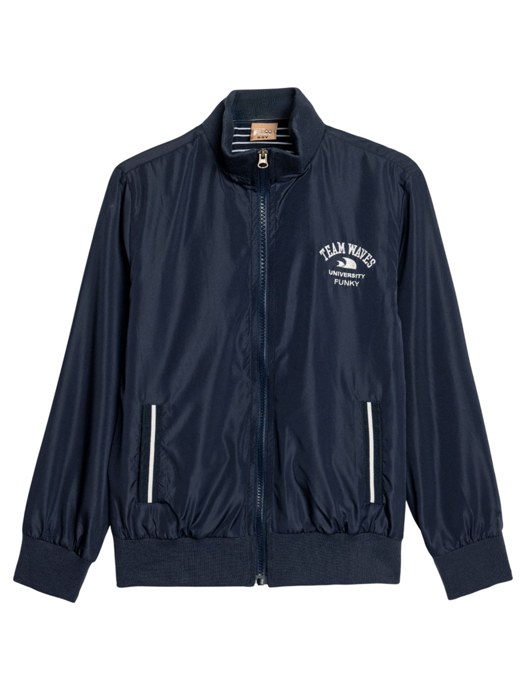 Παιδικό μπουφάν για αγόρι μπλε Funky με στάμπα TEAM WAVES.Regular Fit. Παιδικό μπουφάν για αγόρι μπλε Funky με στάμπα TEAM WAVES.Regular Fit.