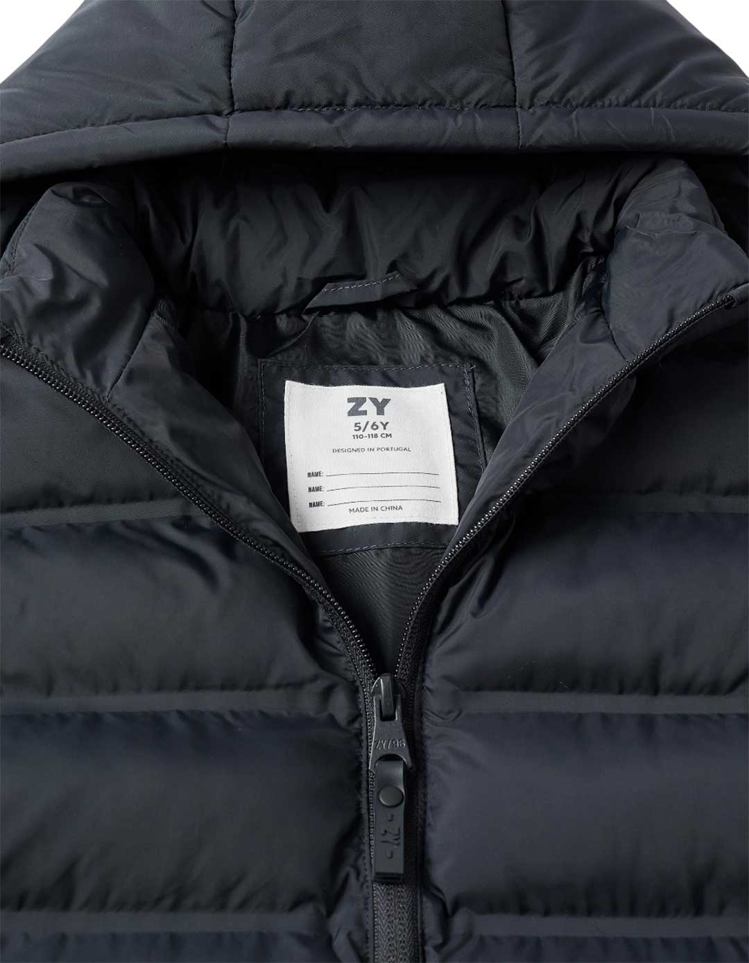 Παιδικό μπουφάν σκούρο γκρι για αγόρια με κουκούλα Zippy