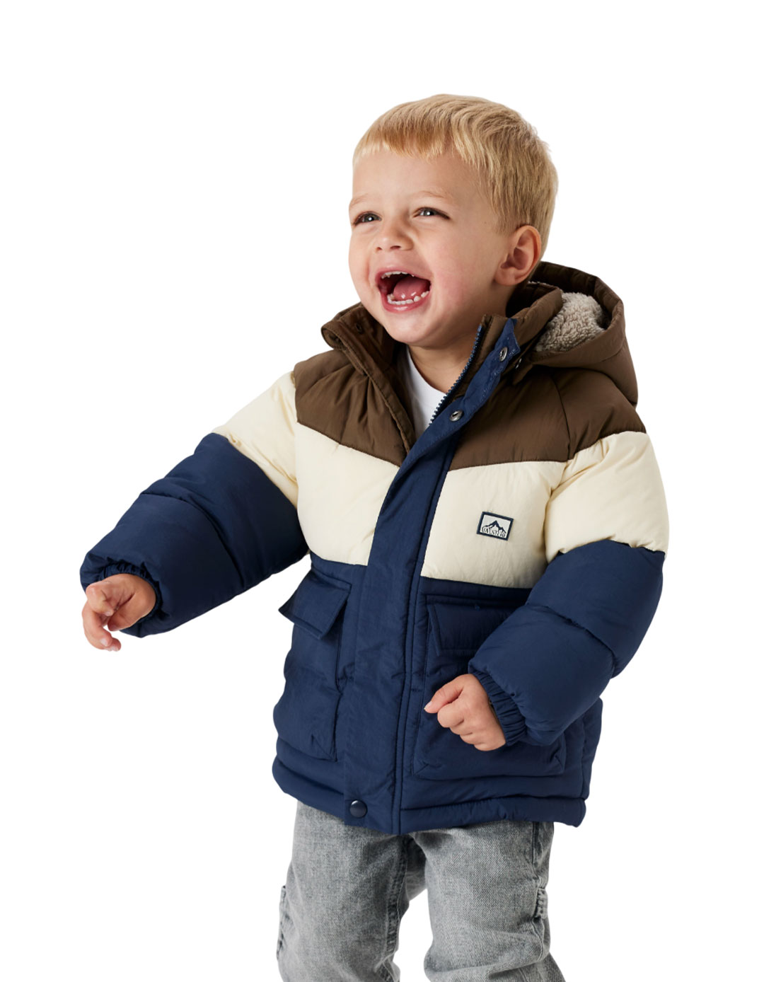 Παιδικό μπουφάν Name It color block αγορίστικο Παιδικό μπουφάν color block για αγόρια Name It