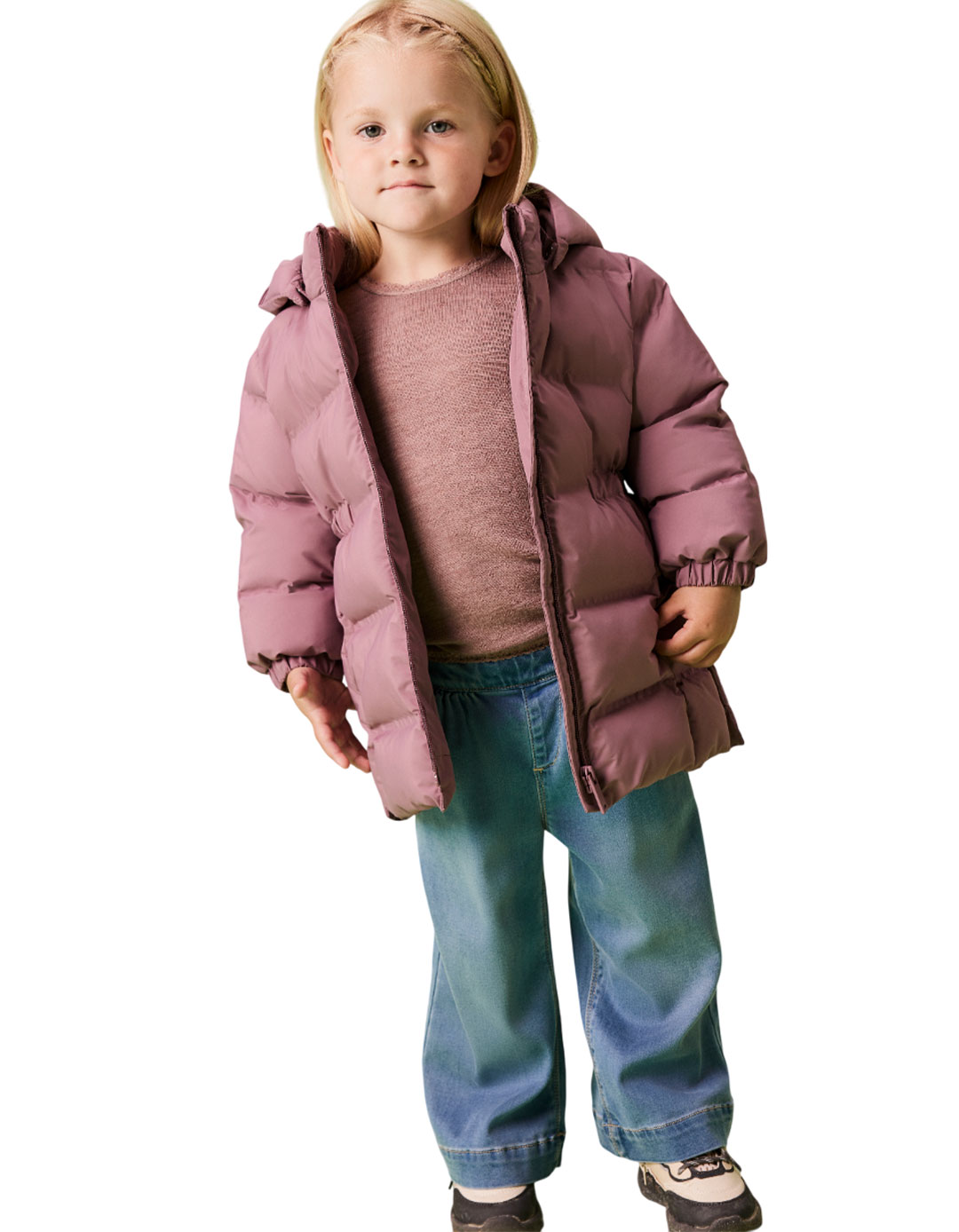 Παιδικό dusty ροζ μπουφάν Name It για κορίτσια 2-7 ετών