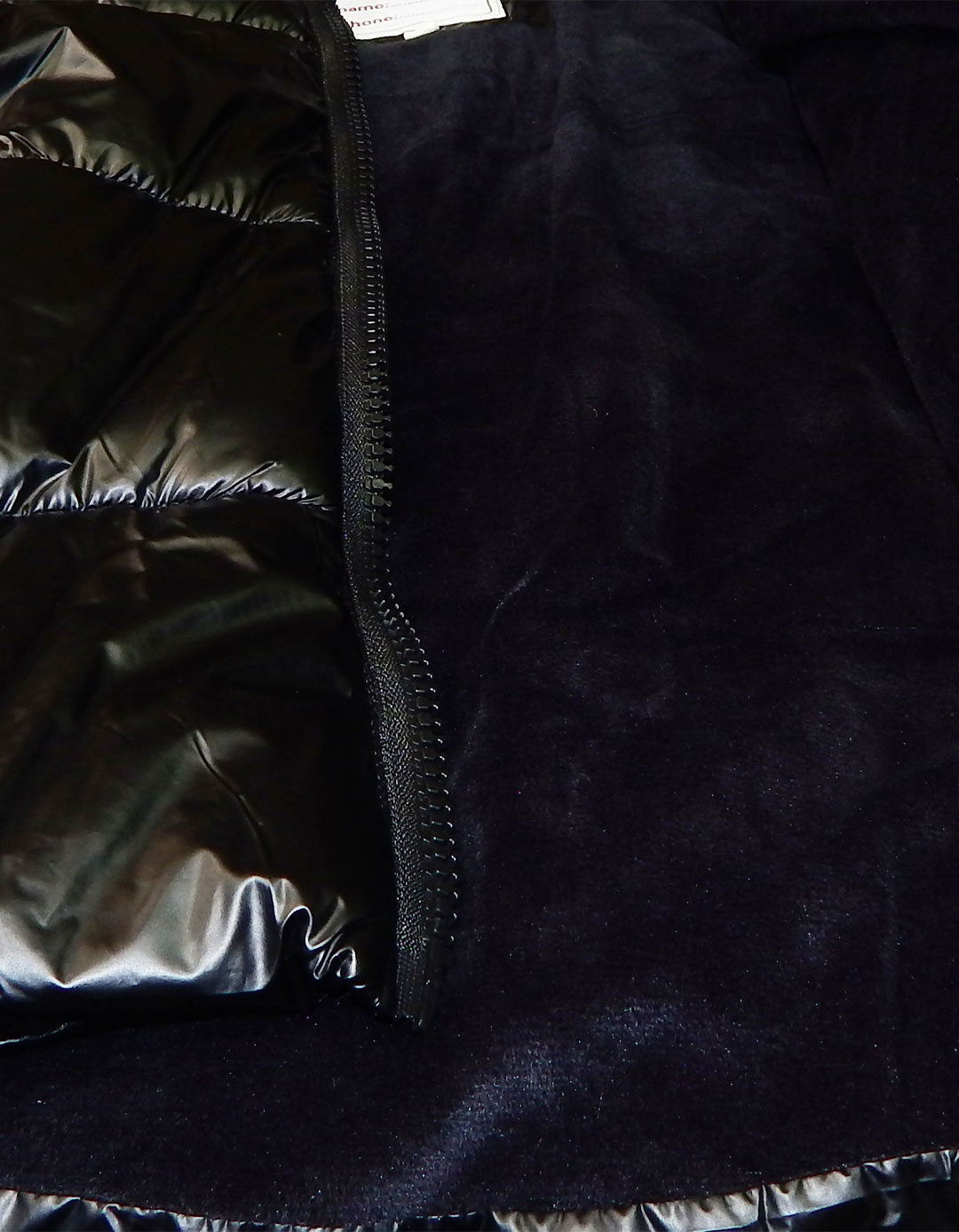 Παιδικό μπουφάν για κορίτσια μαύρο με κουκούλα, Regular Fit, 100% νάιλον.