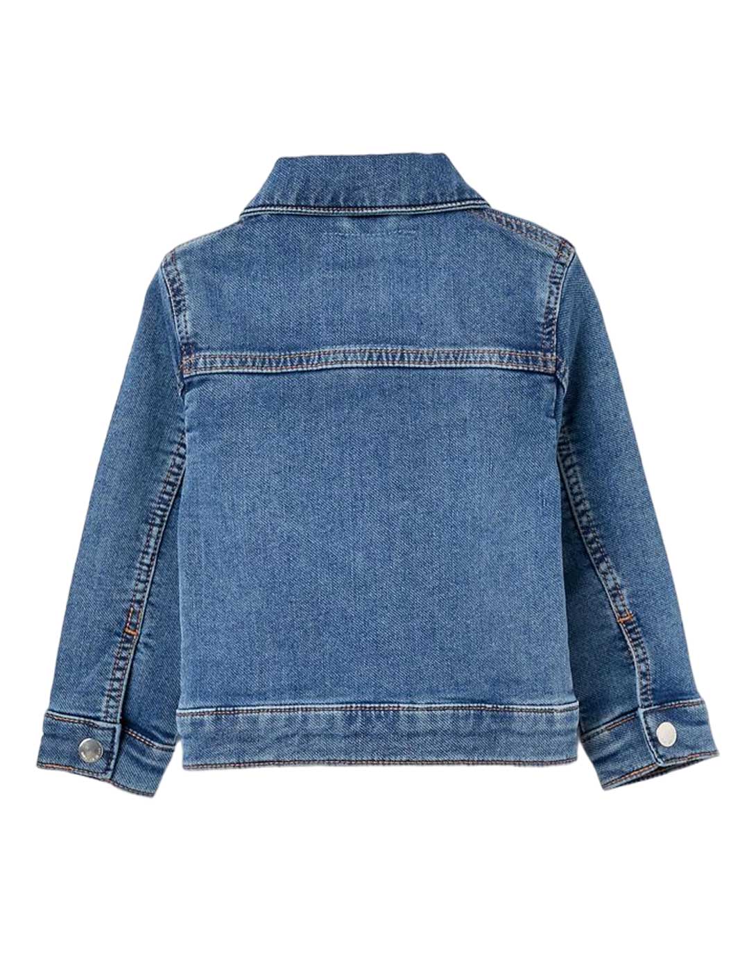 Τζιν μπουφάν για κορίτσι, μπλε, Slim Fit, 83% βαμβάκι, 16% πολυεστέρας, 1% ελαστάνη.