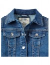 Τζιν μπουφάν για κορίτσι, μπλε, Slim Fit, 83% βαμβάκι, 16% πολυεστέρας, 1% ελαστάνη.