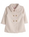 Παιδικό παλτό Babylonfashion εκρού με χρυσά κουμπιά για κορίτσια