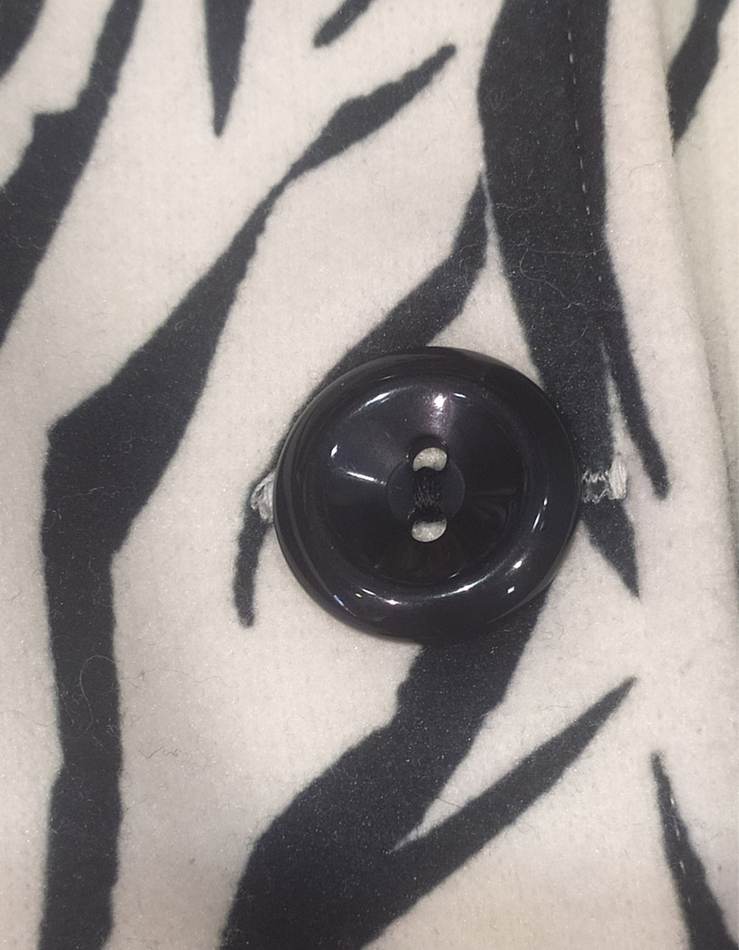 Παιδικό παλτό για κορίτσι εκρού- μαύρο, Regular Fit, 100% πολυεστέρας.