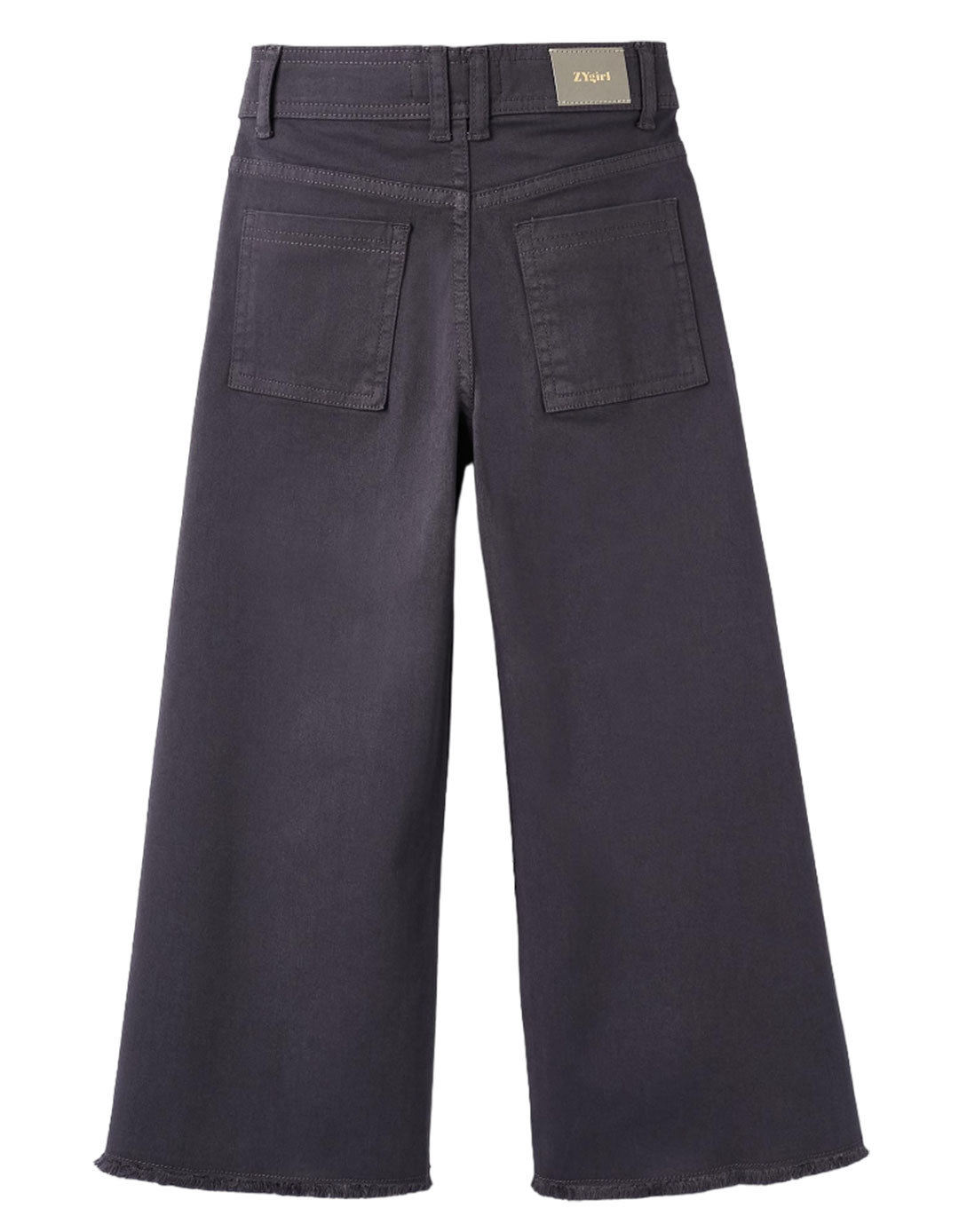 Παιδικό παντελόνι twill για κορίτσι με φαρδύ πόδι, σκούρο γκρι, Slim Fit, 98% βαμβάκι, 2% ελαστάνη. Παιδικό παντελόνι twill για κορίτσι με φαρδύ πόδι, σκούρο γκρι, Slim Fit, 98% βαμβάκι, 2% ελαστάνη.