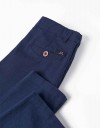 Παιδικό παντελόνι για αγόρι, μπλε, Slim Fit, 86% βαμβάκι, 14% λιν΄ό.