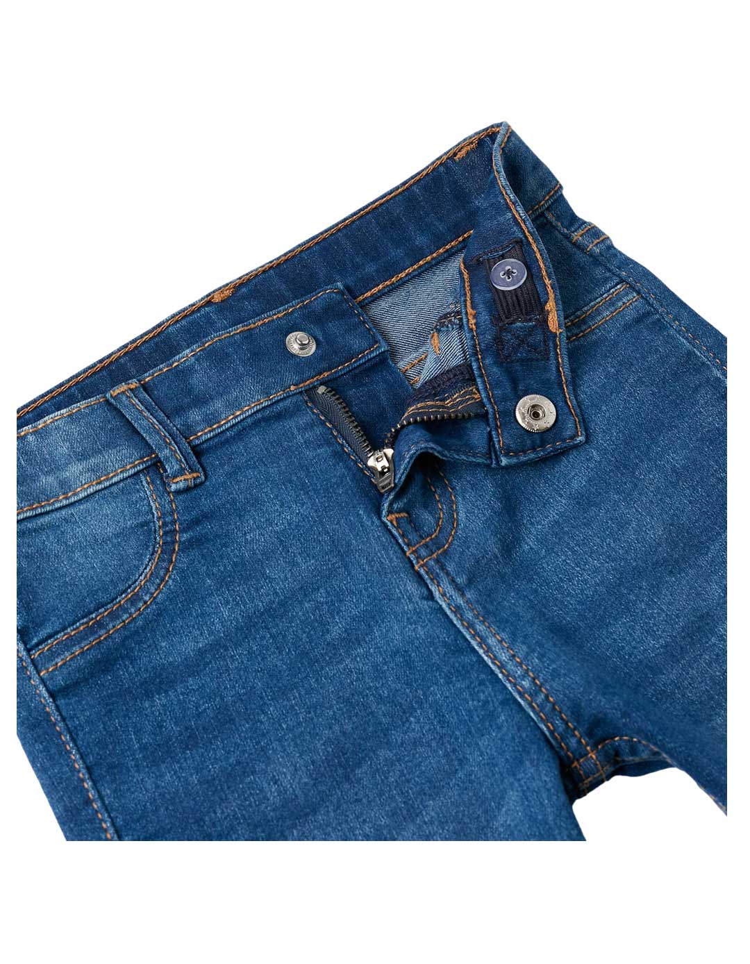 Τζιν  παντελόνι για κορίτσι, μπλε, Slim Fit, 82% βαμβάκι, 17% πολυεστέρας, 1% ελαστάνη.