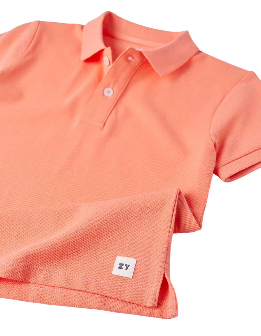 Κοντομάνικο κοραλί πόλο μπλουζάκι για αγόρια, από 100% βαμβακερό πικέ.Slim fit. Κοντομάνικο κοραλί πόλο μπλουζάκι για αγόρια, από 100% βαμβακερό πικέ.Slim fit.