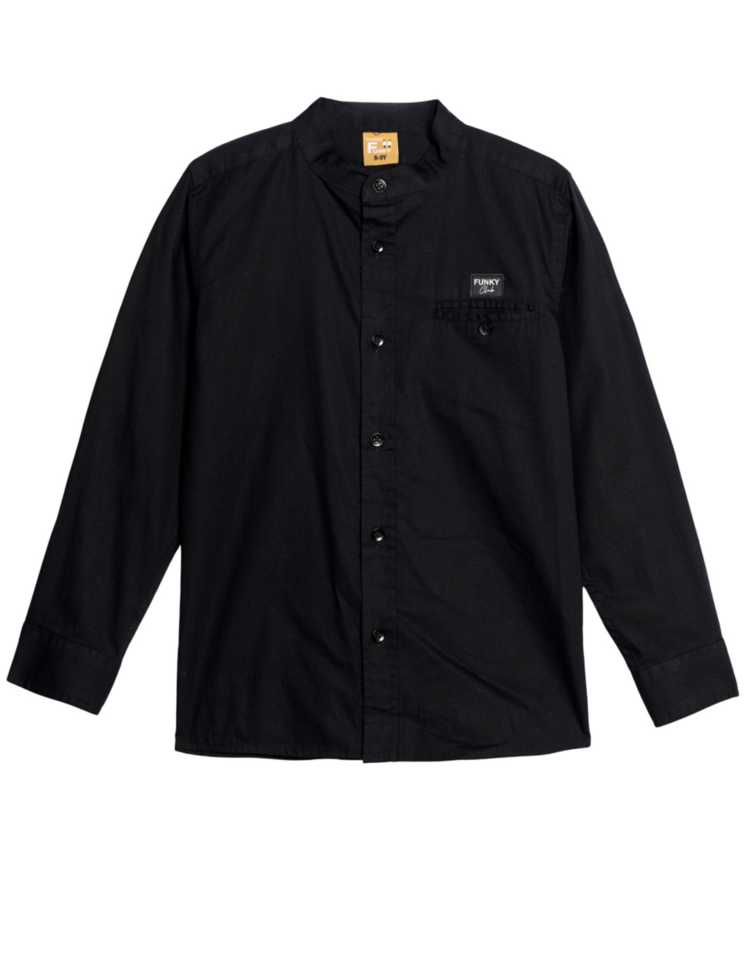 Παιδικό πουκάμισο Funky Kids μαύρο.Regular Fit.
