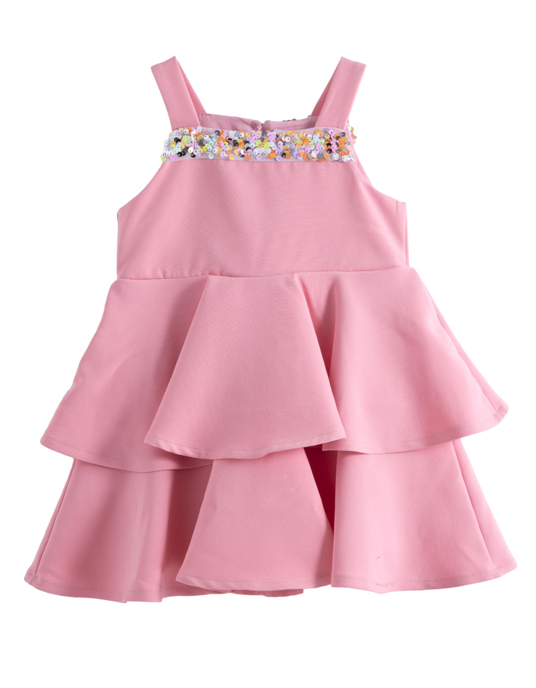 Παιδικό  Φόρεμα Κορίτσι Ροζ Με Παγιέτες Και Φιόγκο.Regular Fit.