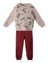Παιδικό σετ αγόρι με μπλούζα τρίκυκλο και μπορντό παντελόνι
