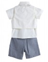 Βρεφικό Σετ για Αγόρι με Πουκάμισο, Γιλέκο και Σορτσάκι,Εκρου-Γκρι70%cotton30%pl.Καλοκαιρινό Σύνολο με Παπιγιόν.Regular Fit. Βρεφικό Σετ για Αγόρι με Πουκάμισο, Γιλέκο και Σορτσάκι,Εκρου-Γκρι70%cotton30%pl.Καλοκαιρινό Σύνολο με Παπιγιόν.Regular Fit.