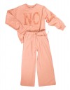 Παιδικό σετ φούτερ με παντελόνα για κορίτσι, σομόν, Regular Fit, 60% βαμβάκι, 40% πολυεστέρας. Παιδικό σετ φούτερ με παντελόνα για κορίτσι, σομόν, Regular Fit, 60% βαμβάκι, 40% πολυεστέρας.