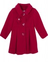 Βρεφικό παλτό για κορίτσι, κόκκινο τριανταφυλλί, Regular Fit, 100% Pol.