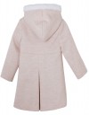 Παιδικό παλτό με κουκούλα για κορίτσι, εκρού, Regular Fit, 93% PL-7% VI.
