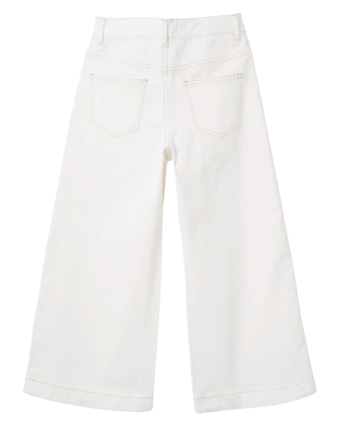 Παντελόνι κοριτσιού εκρού Zippy wide leg Παιδικό εκρού παντελόνι wide leg για κορίτσι Zippy