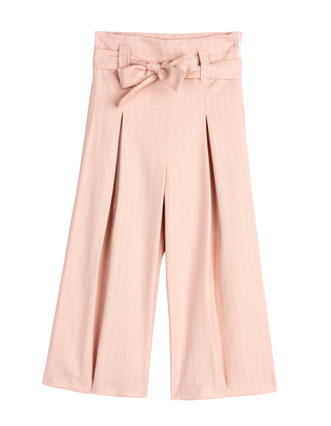 Παιδικό παντελόνι ριγέ σε ροζ απόχρωση με ζώνη – For Funky Kids-95%pol.4%elas.1%visc.Regular Fit.