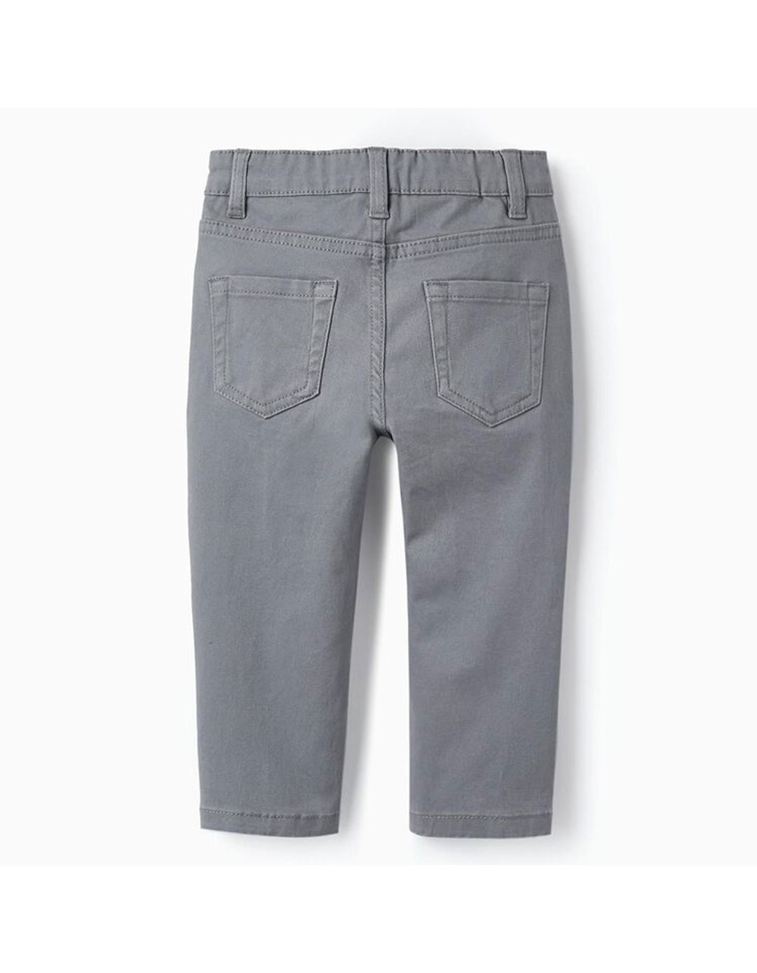 Παντελόνι βρεφικό για αγόρι, γκρι, Slim Fit, 98% βαμβάκι, 2% ελαστάνη.