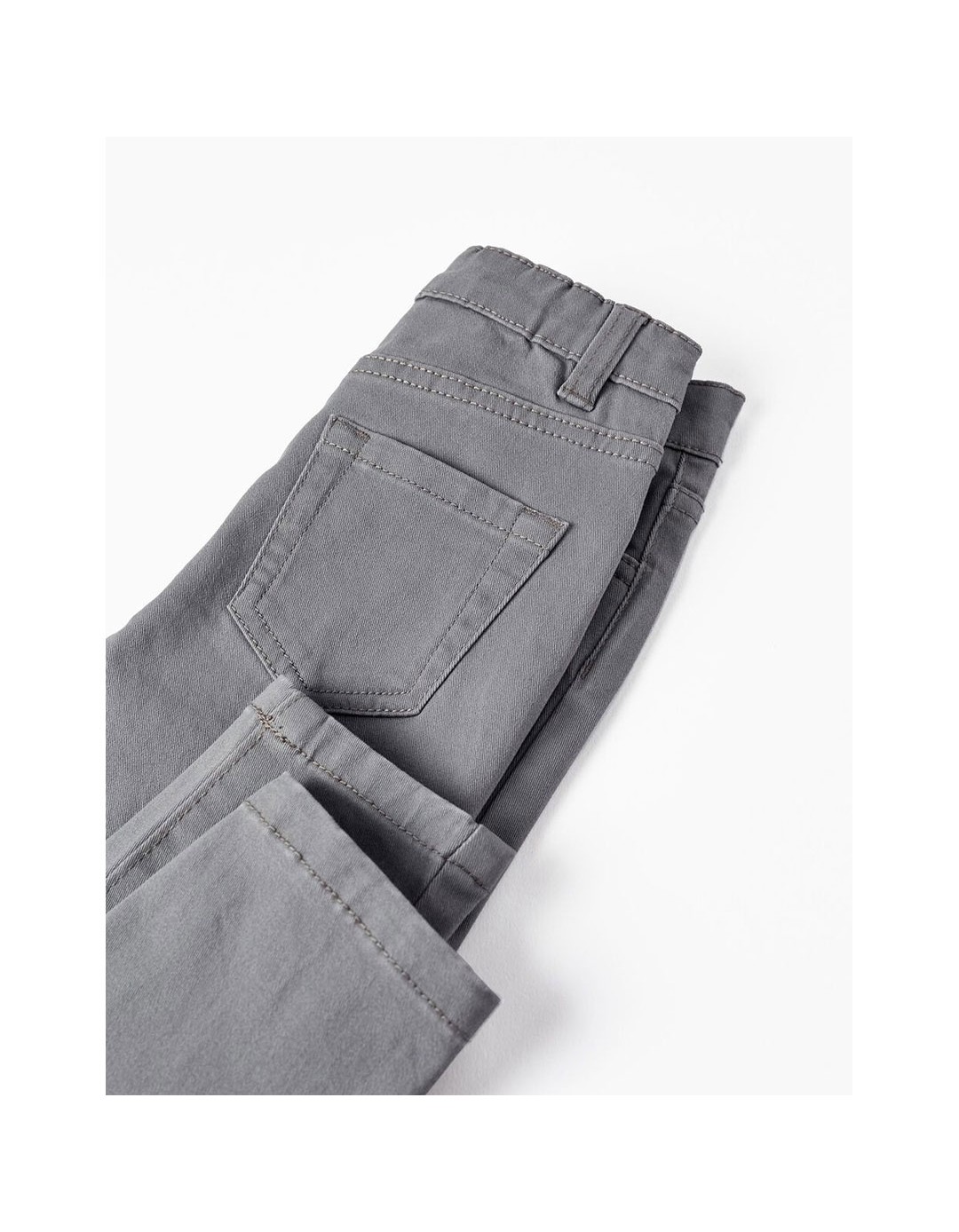 Παντελόνι βρεφικό για αγόρι, γκρι, Slim Fit, 98% βαμβάκι, 2% ελαστάνη.
