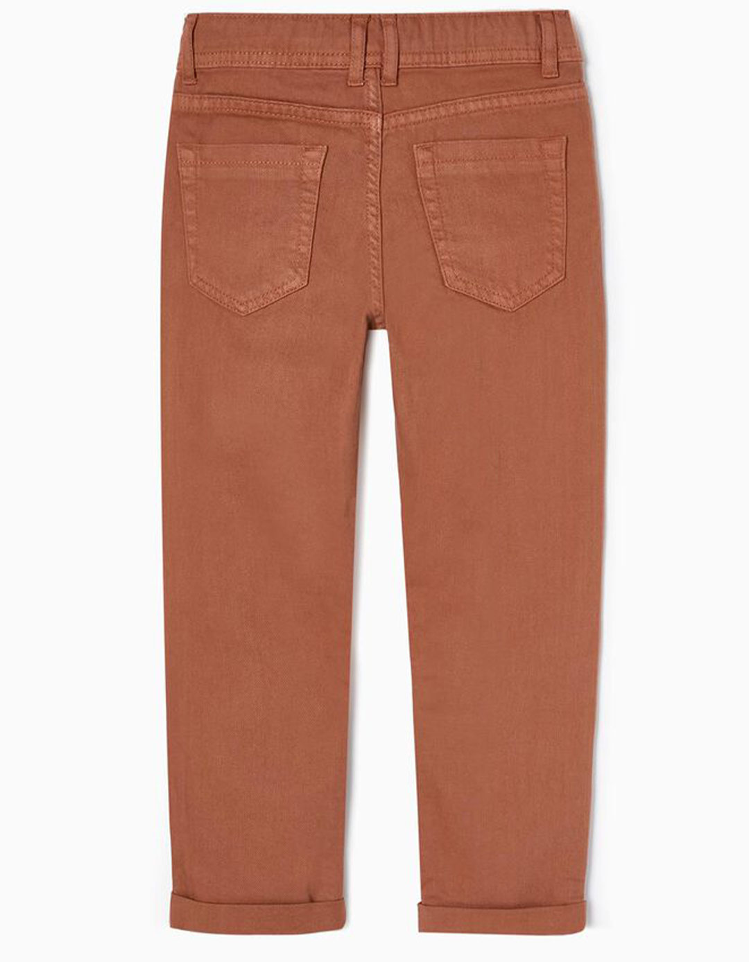 Καφέ παντελόνι twill για αγόρι, Slim Fit, 100% βαμβάκι. Καφέ παντελόνι twill για αγόρι, Slim Fit, 100% βαμβάκι.