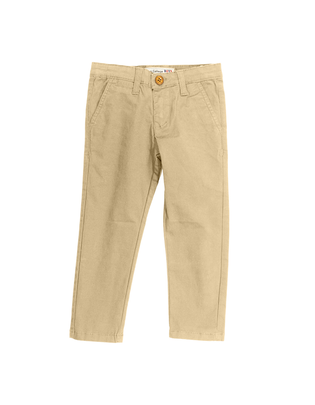 Παιδικό παντελόνι για αγόρι, μπεζ, Regular Fit, 98%βαμβάκι, 2% ελαστίνη.
