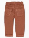 Παντελόνι για αγόρι twill,σκούρο Πορτοκαλί, Slim Fit, 100% βαμβάκι.